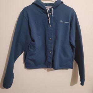 Champion Blue Hoodie Jacket